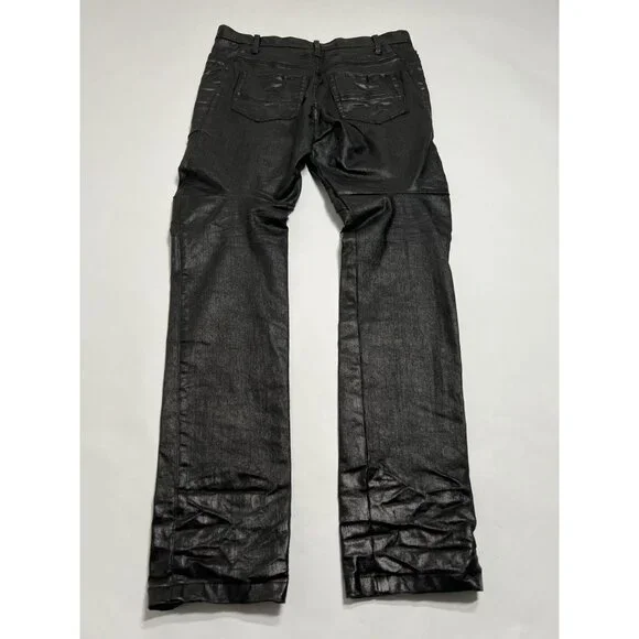 JULIUS Anima Mylar Slim Jeans Style 897PAM8 in Black